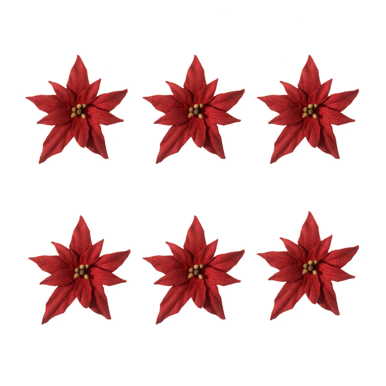 Trimits Craft Embellishment Poinsettia Bloom x 6