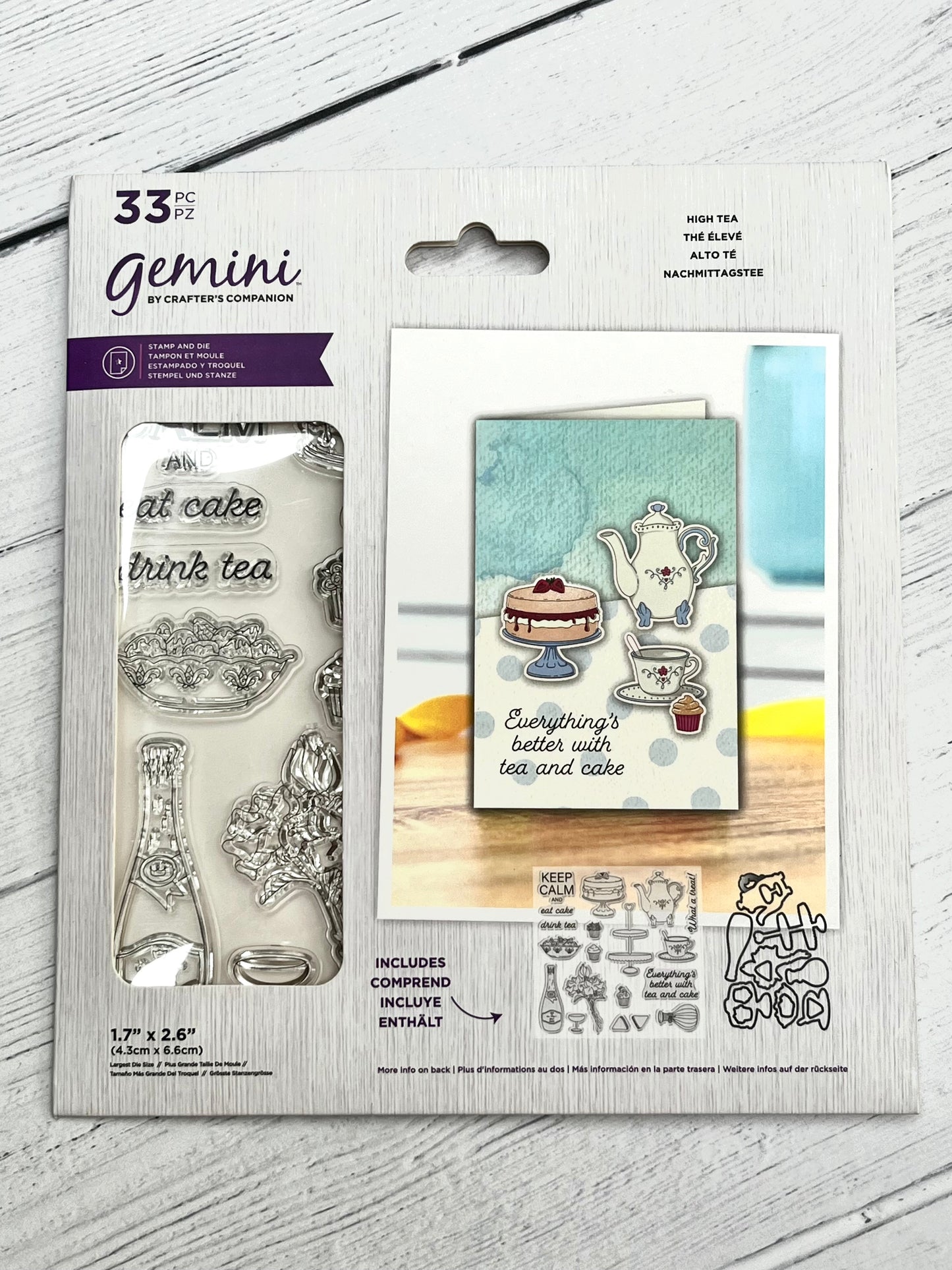 Crafter Companion Gemini High Tea Stamp and Die Set - Inspire Creationz