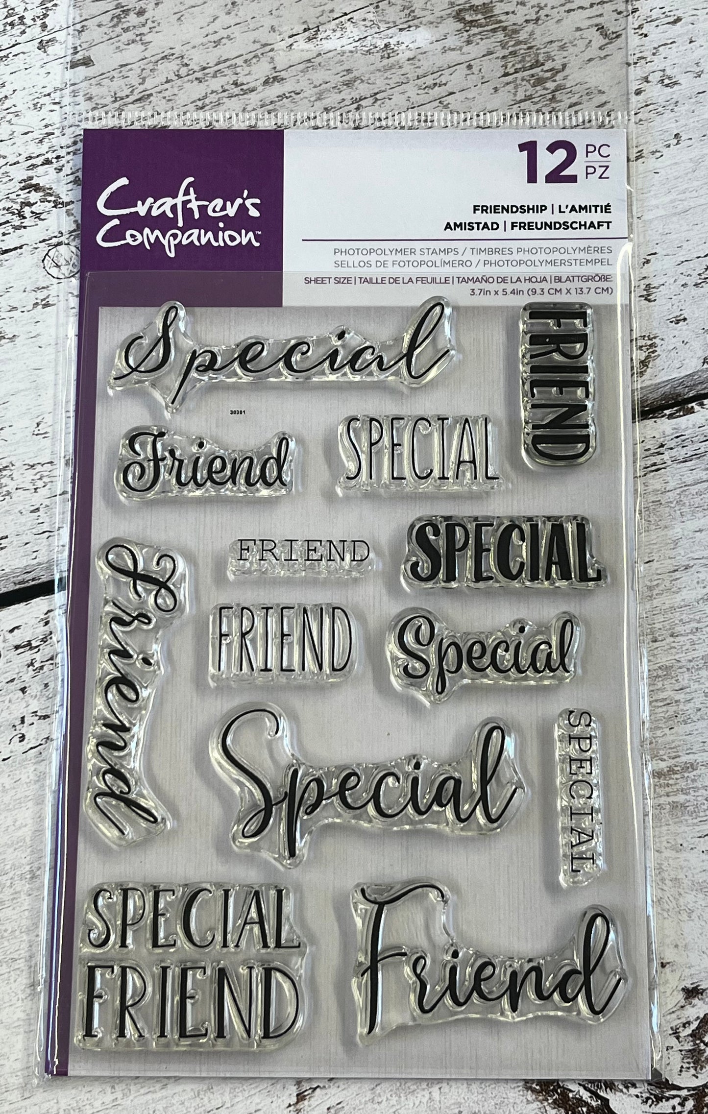 Crafters Companion Friendship Stamps x12 Inspire Creationz