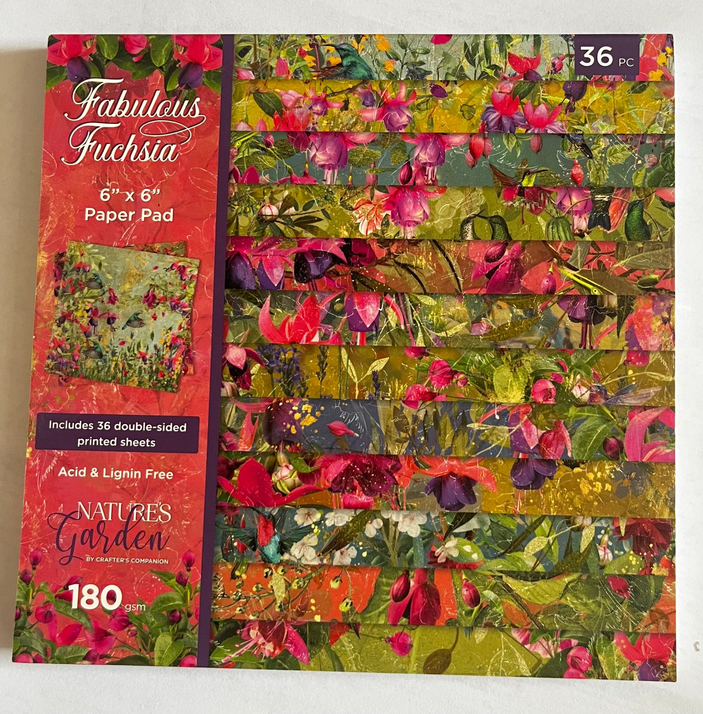 Crafters Companion Fabulous Fuchsia 6x6 Paper Pad - Inspire Creationz