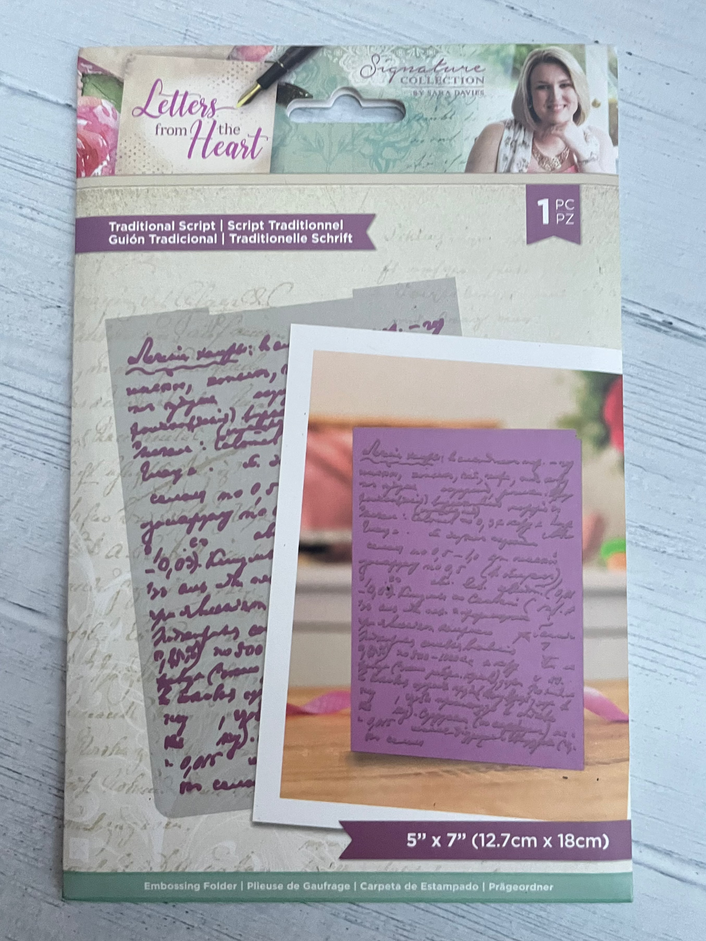 Crafters Companion Letters from the Heart Embossing Folder x1 - Traditional Script from Inspire Creationz