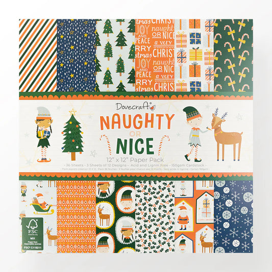 Dovecraft Naught or Nice 12x12 Paper Pad