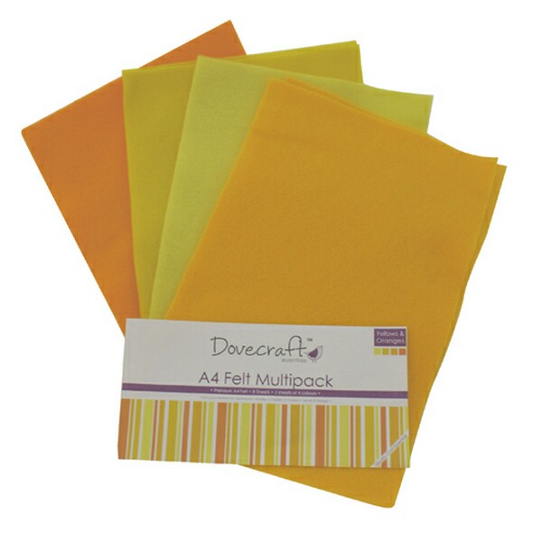 Dovecraft A4 Felt - Yellows
