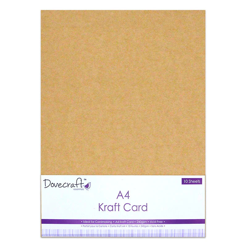Dovecraft Kraft Card A4 x 10 Sheets - Inspire Creationz