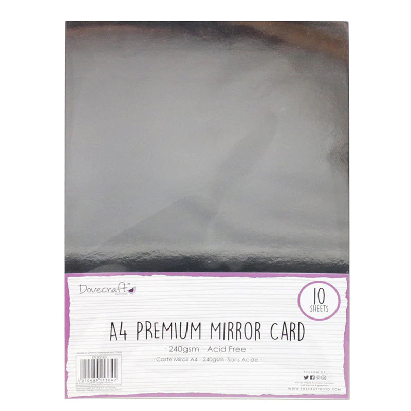 Dovecraft Essentials A4 Mirror Card - Silver