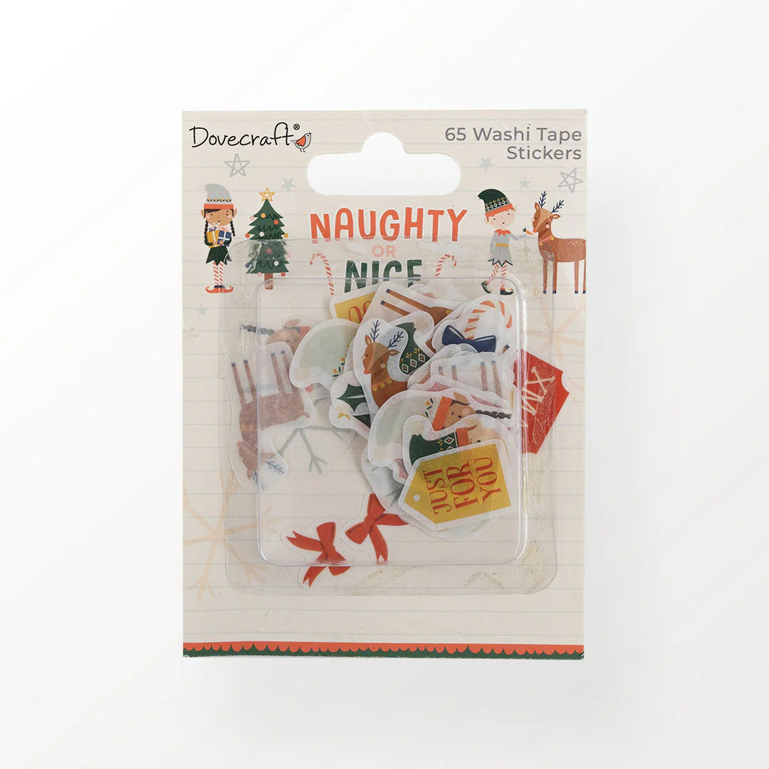 Dovecraft Christmas Naughty or Nice Washi Tape Stickers