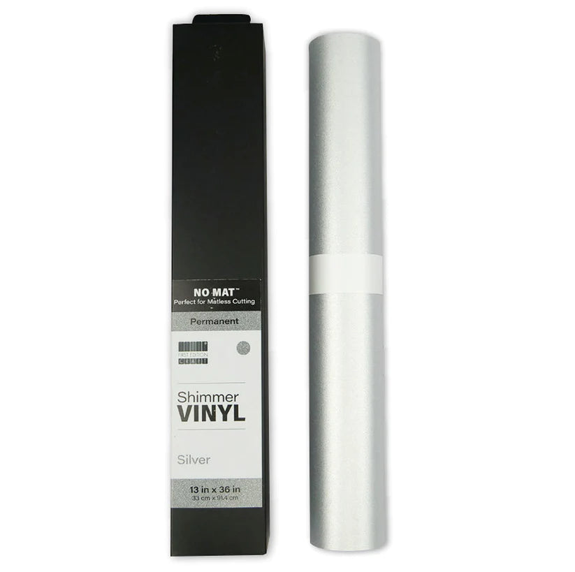 First Edition Mat-less Vinyl Permanent Shimmer - Silver 13in x 36in