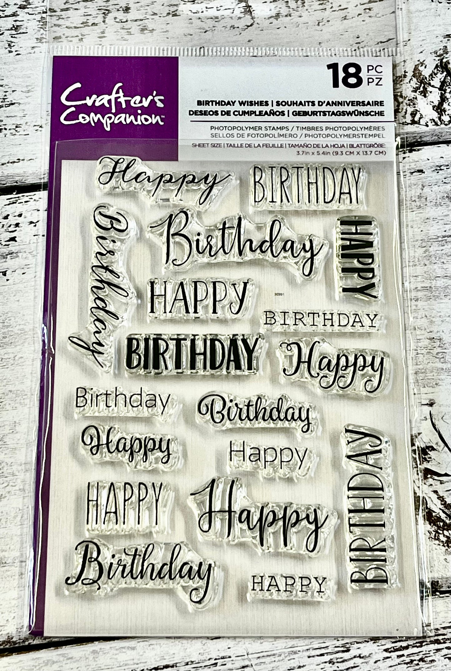 Gemini By Crafters Companion Birthday Wished Clear Stamps x18 -
Inspire Creationz