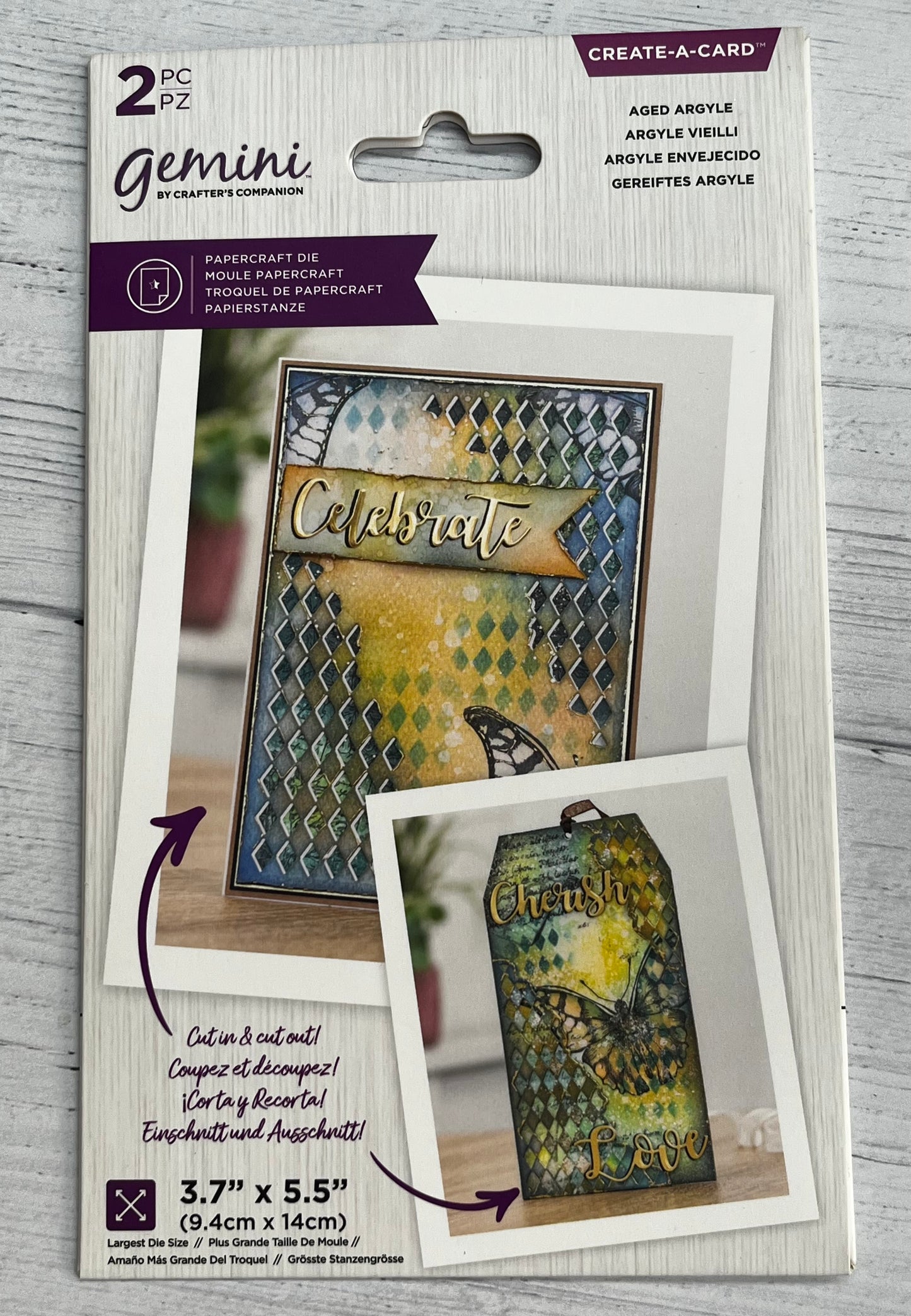 Gemini By Crafters Companion Create A Card Aged Argyle Die Set - Inspire Creationz