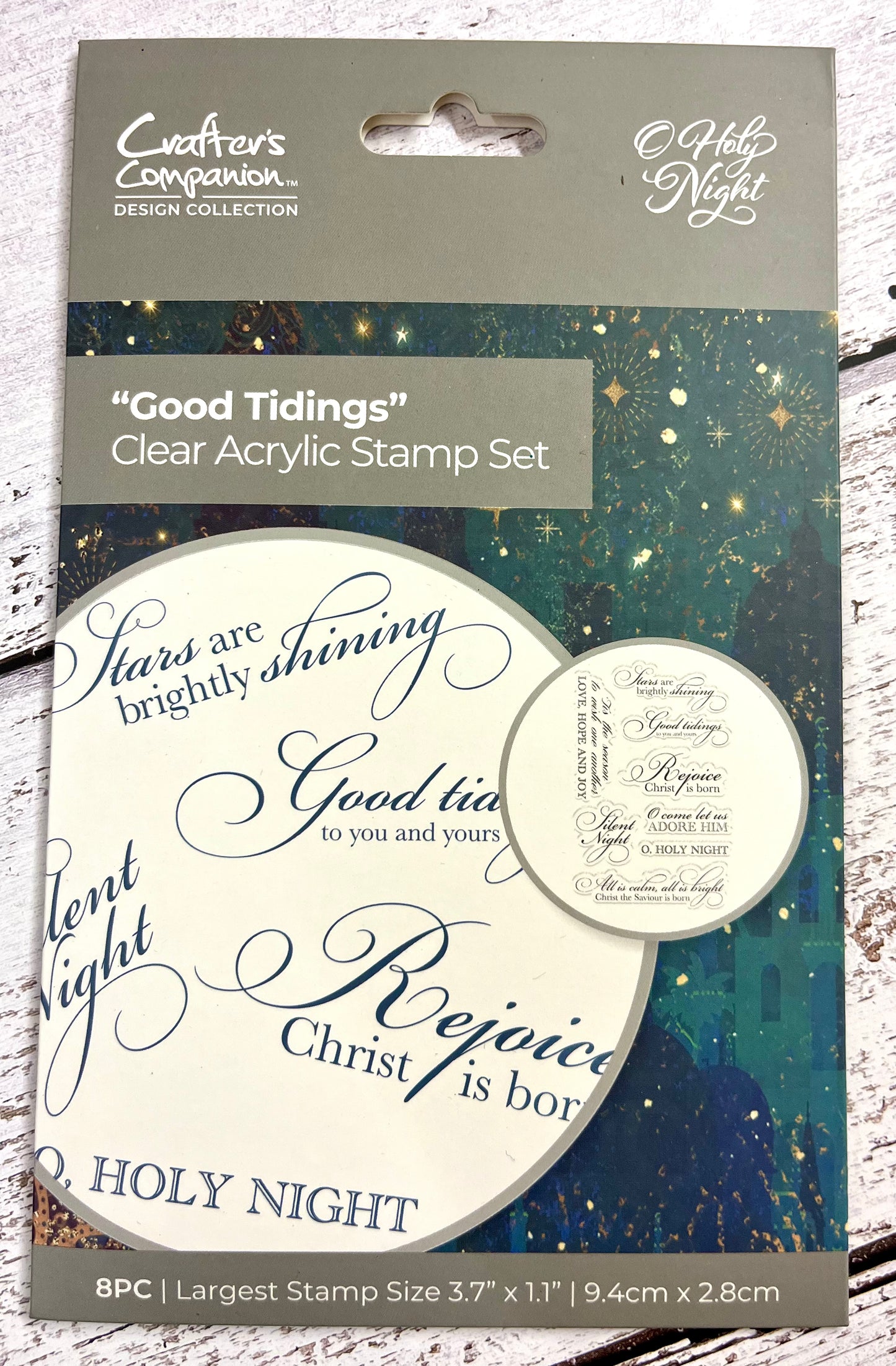 Crafters Companion O' Holy Night - Good Tidings Acrylic Stamp Set