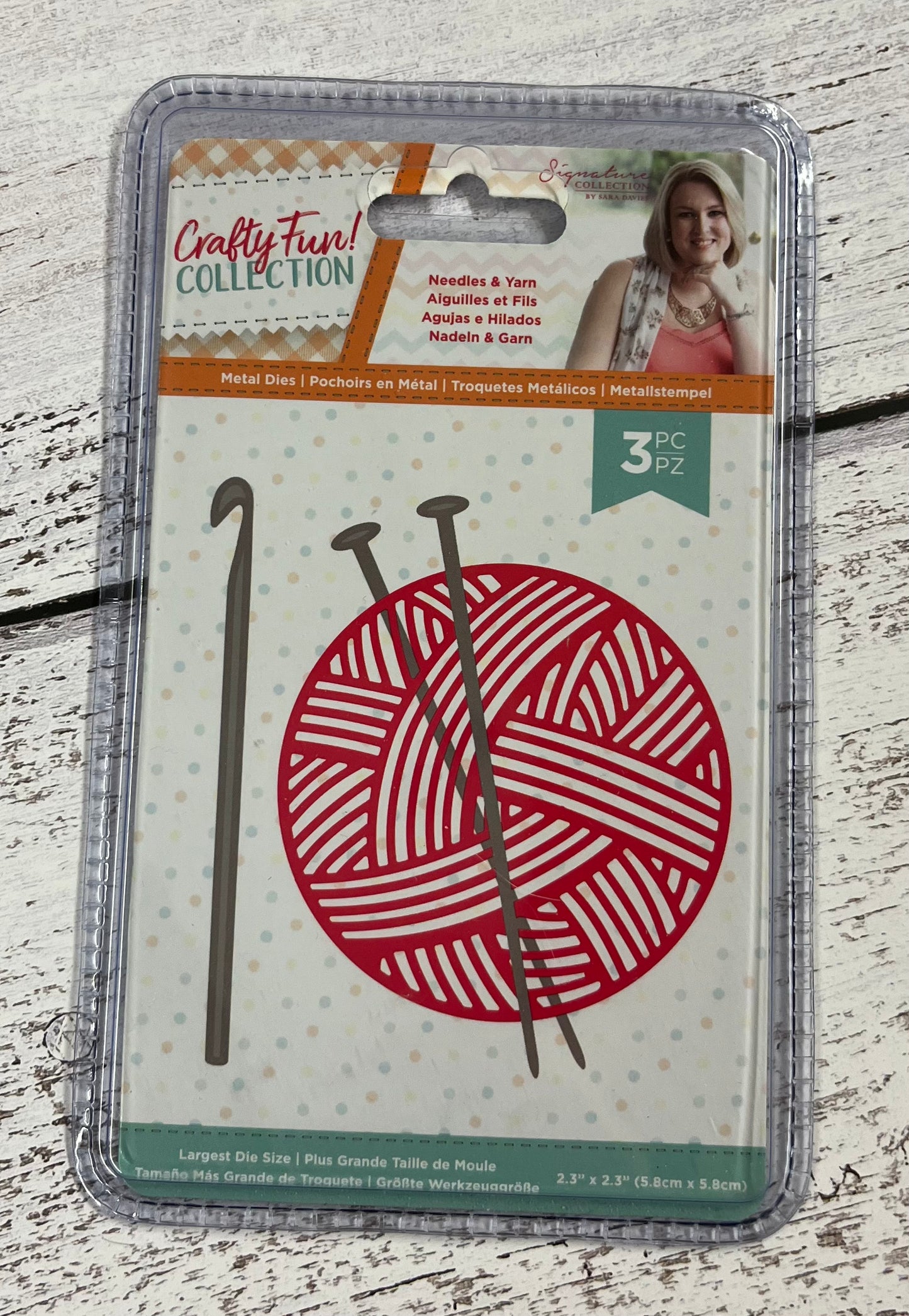 Sara Davies Crafty Fun Collection Needle & Yarn Die Set
