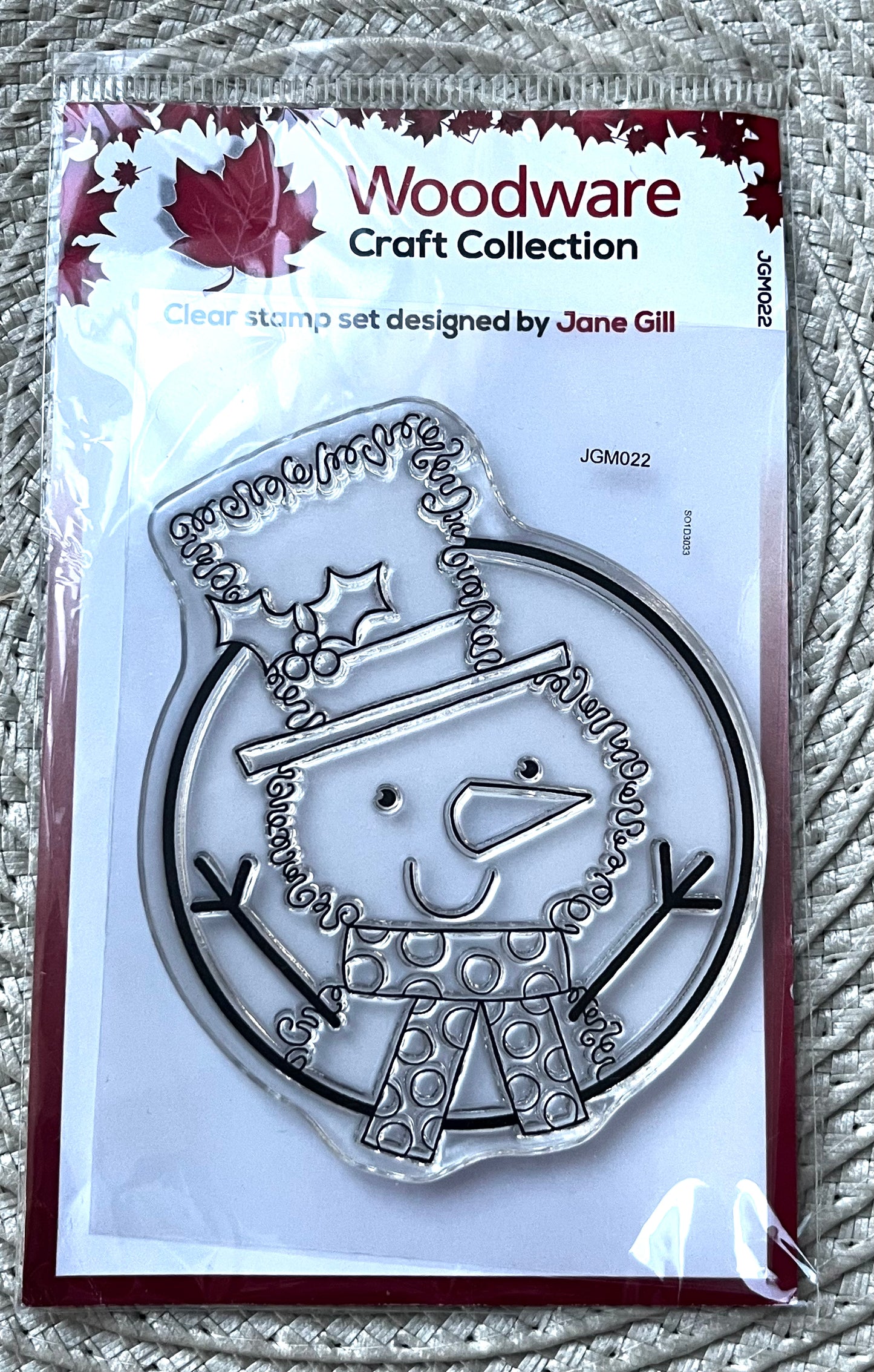 Woodware Craft Collection Festive Fuzzies Mini Snowman Stamp