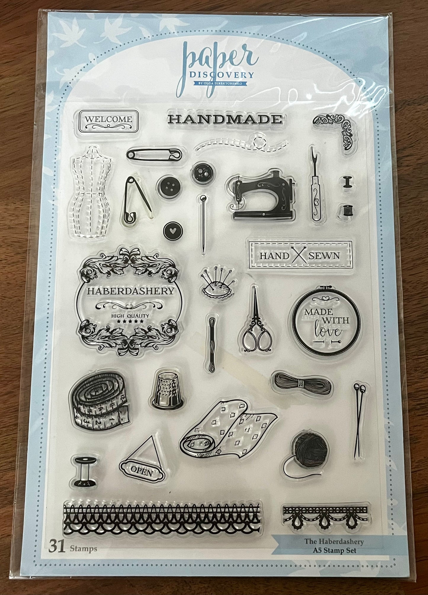 Paper Discovery A5 Stamp Set The Haberdashery Set of 31 | Vintage High Street Collection