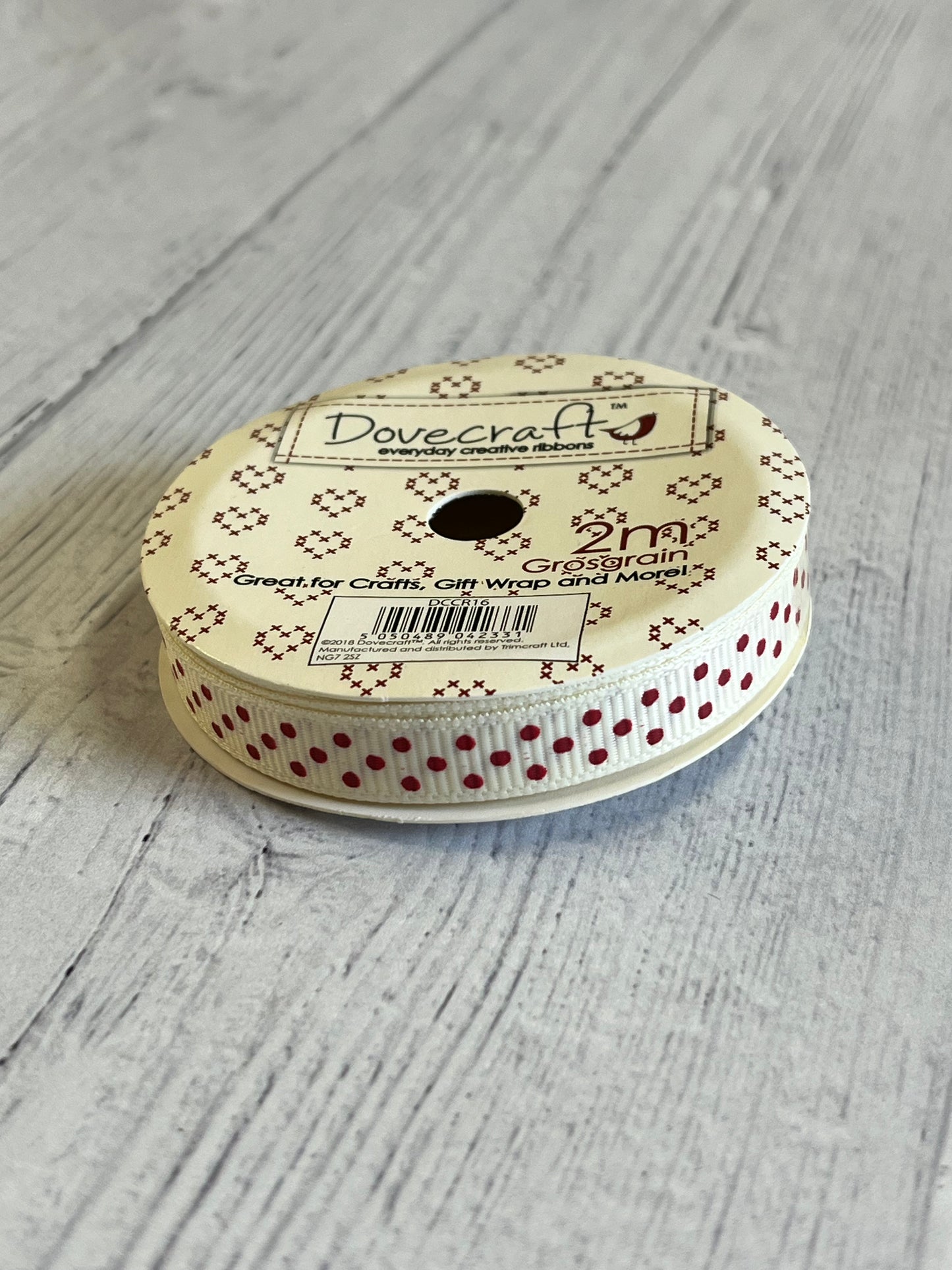 Dovecraft Grosgrain Ribbon - 2m Roll. Your Choice of Design
