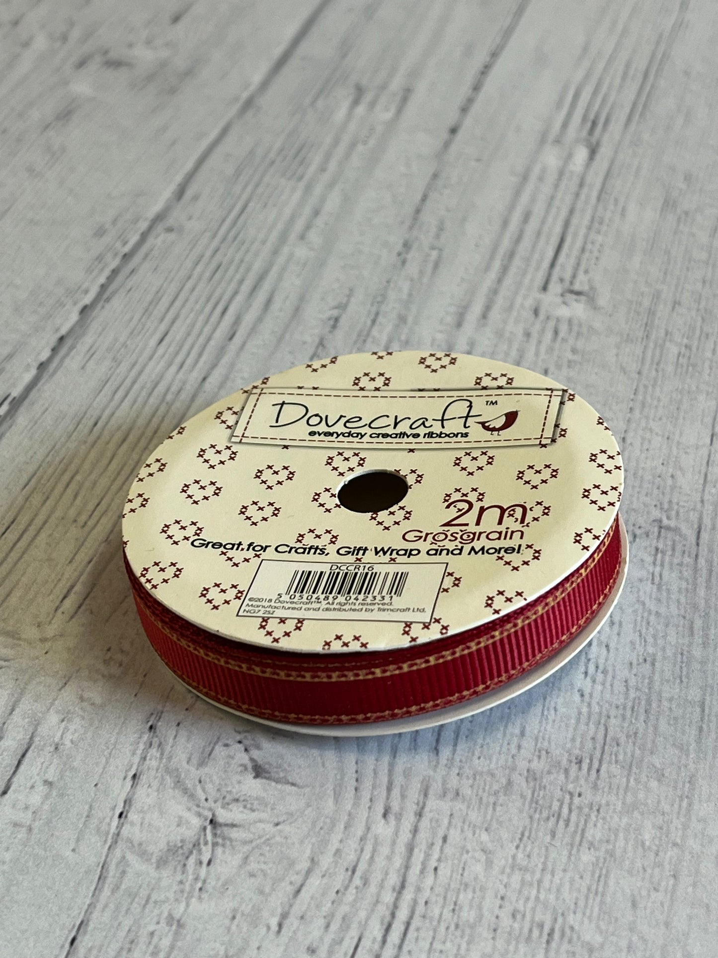Dovecraft Grosgrain Ribbon - 2m Roll. Your Choice of Design