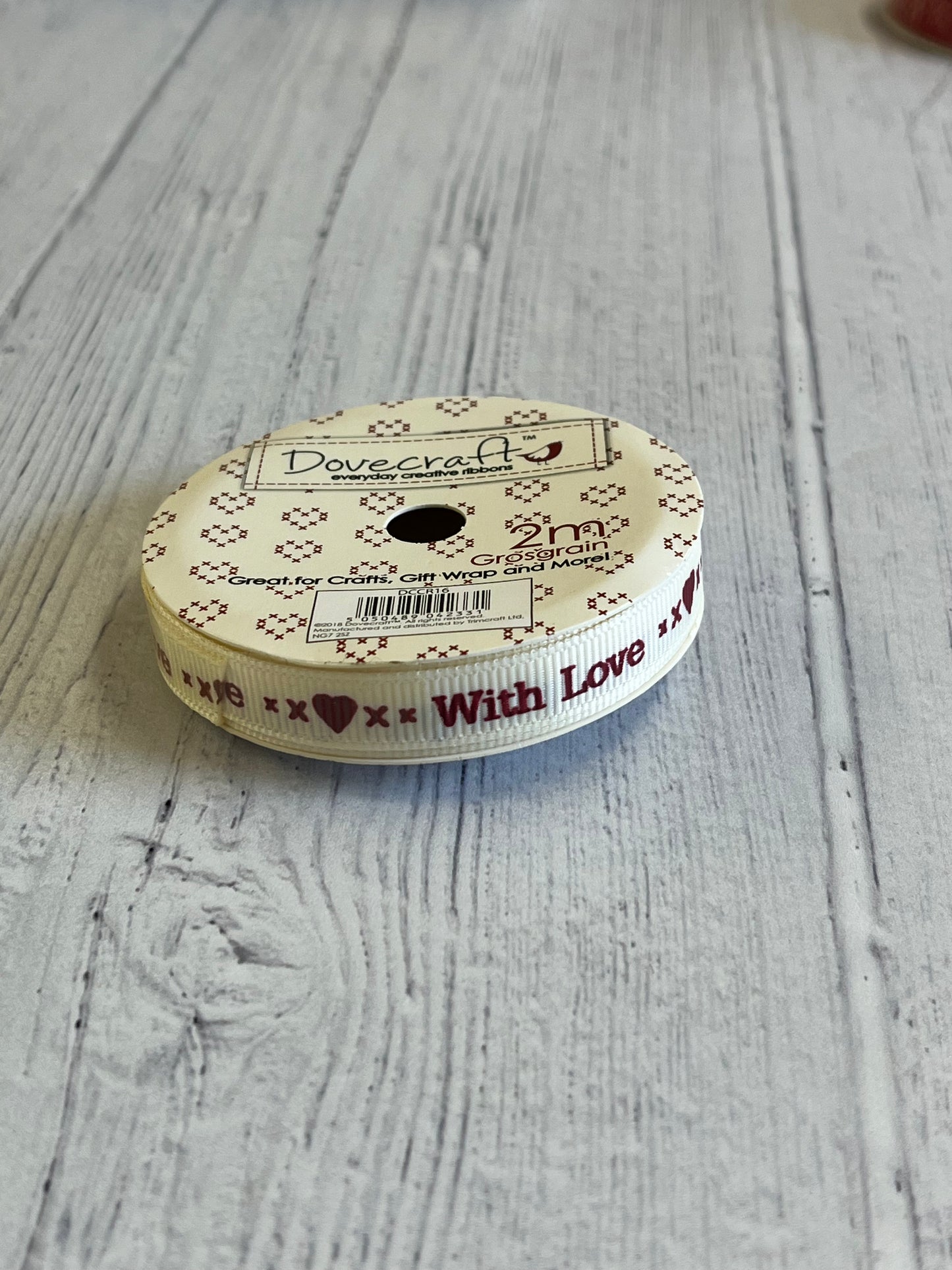 Dovecraft Grosgrain Ribbon - 2m Roll. Your Choice of Design