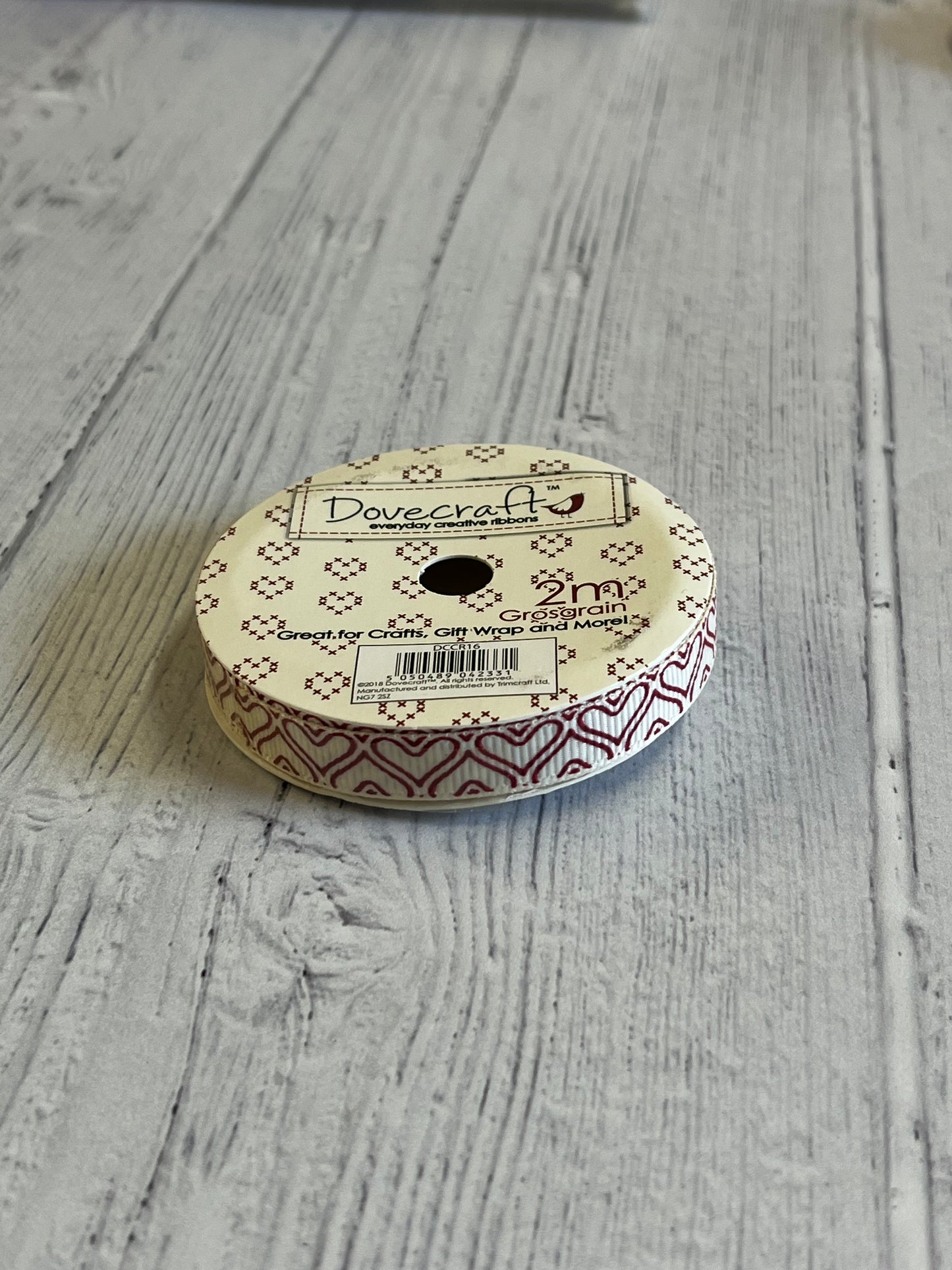 Dovecraft Grosgrain Ribbon - 2m Roll. Your Choice of Design