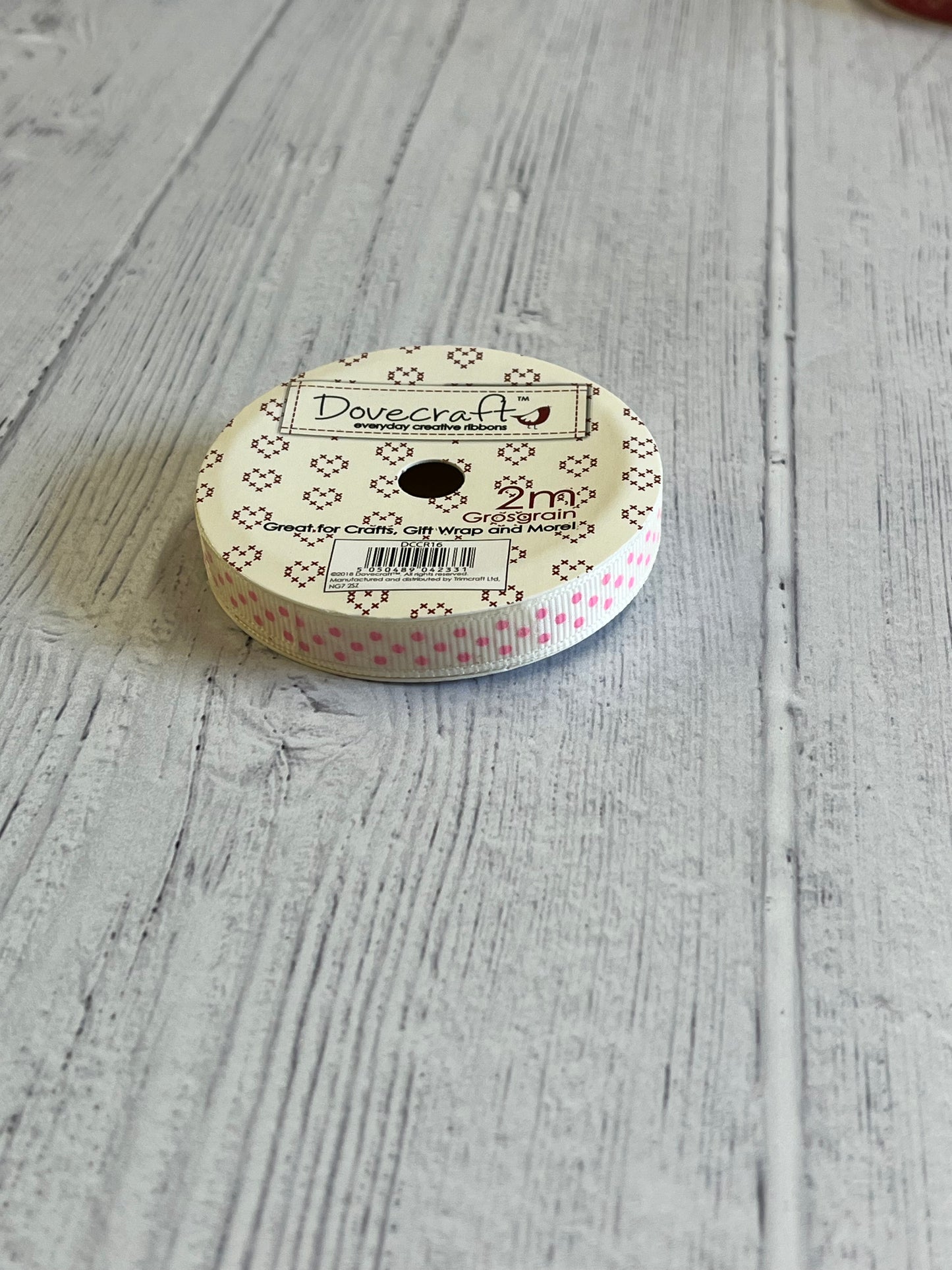 Dovecraft Grosgrain Ribbon - 2m Roll. Your Choice of Design