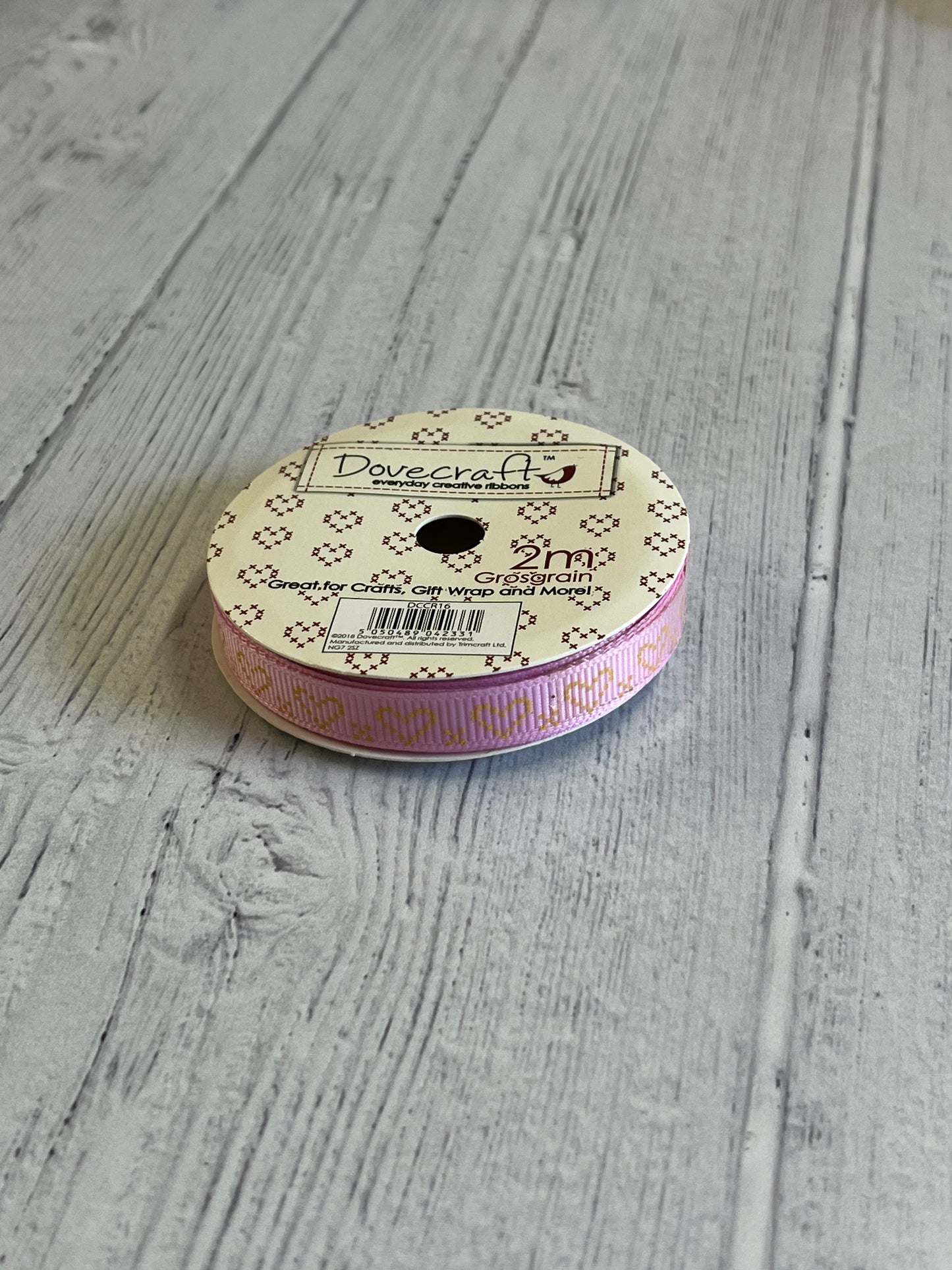 Dovecraft Grosgrain Ribbon - 2m Roll. Your Choice of Design