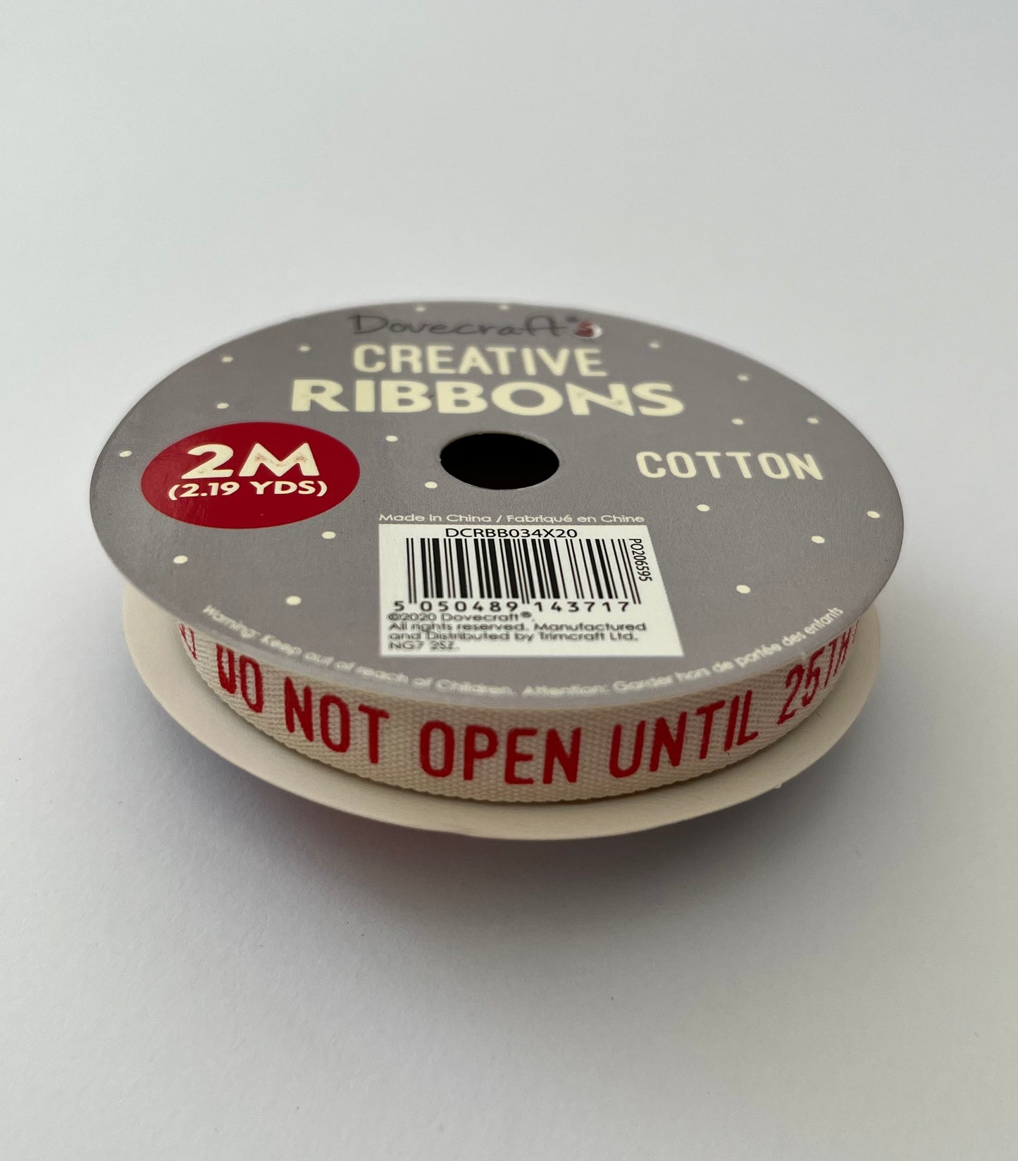 Dovecraft Grosgrain Christmas Ribbon Roll - Your Choice of Design