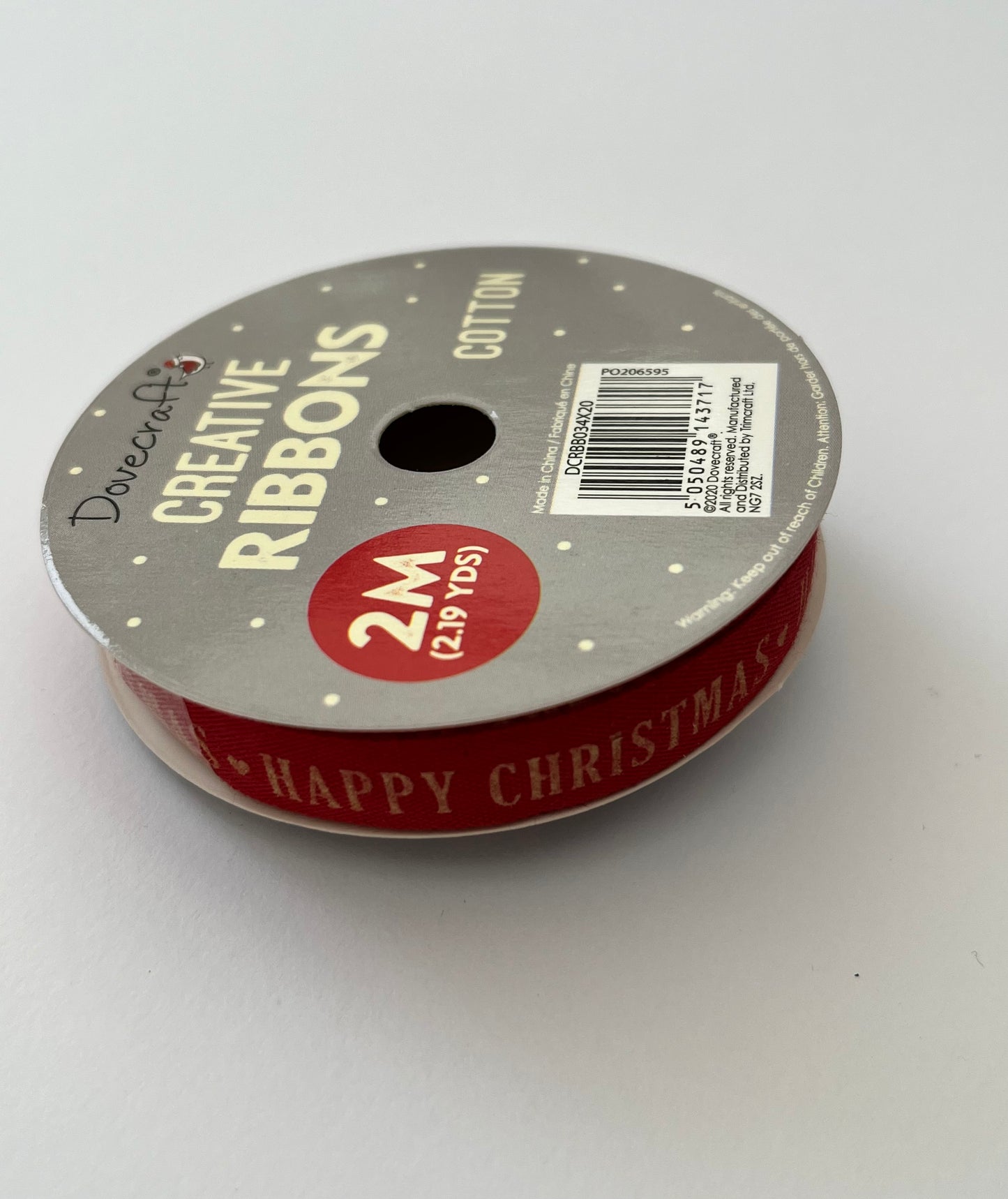 Dovecraft Grosgrain Christmas Ribbon Roll - Your Choice of Design