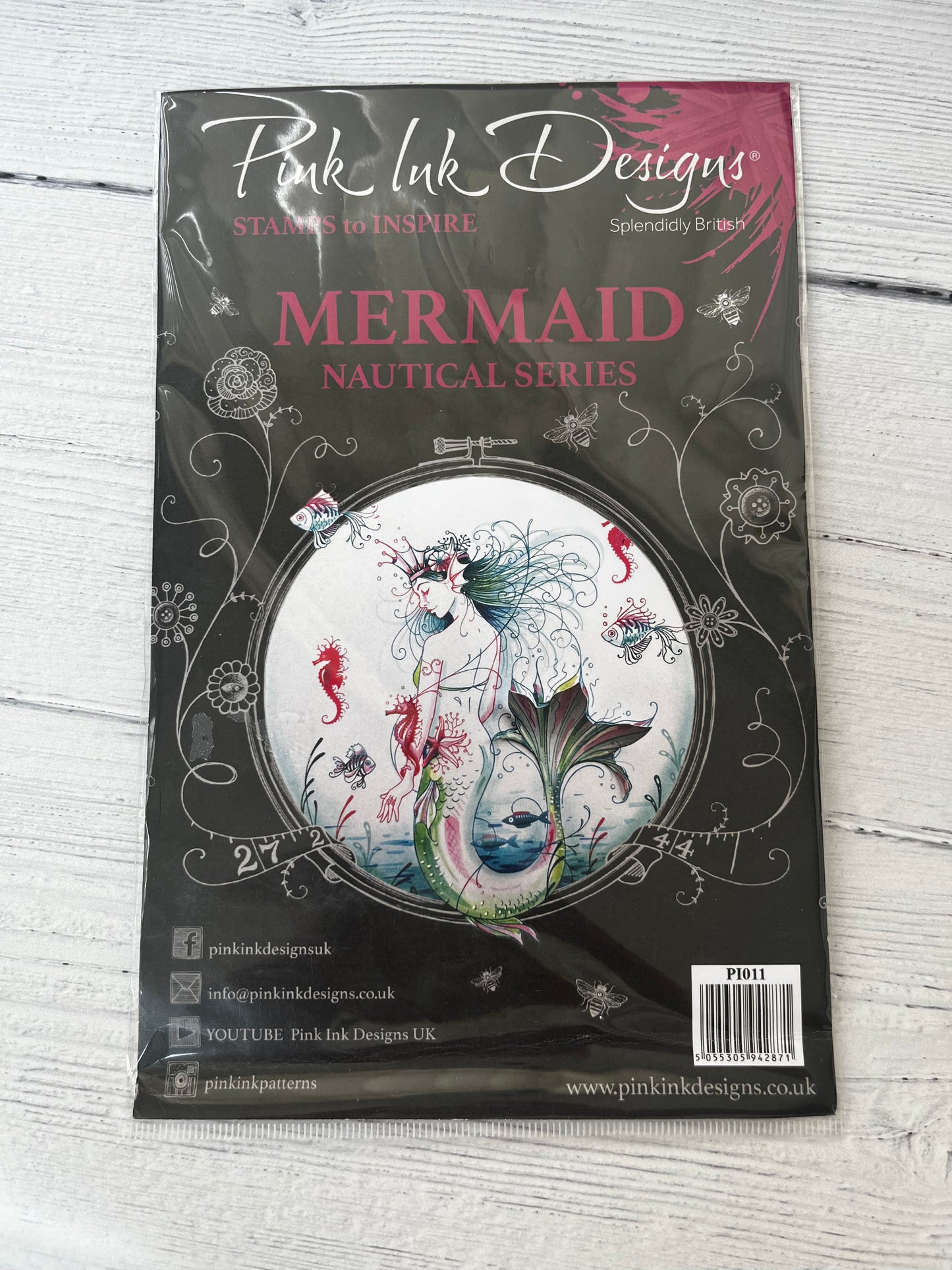 Pink Ink Designs Mermaid Nautical Series Acrylic Stamps Set