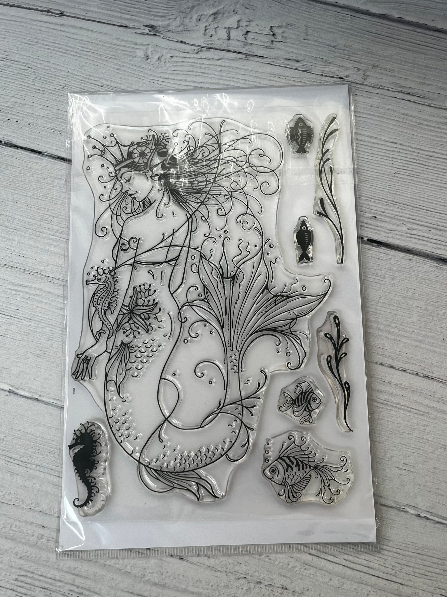Pink Ink Designs Mermaid Nautical Series Acrylic Stamps Set
