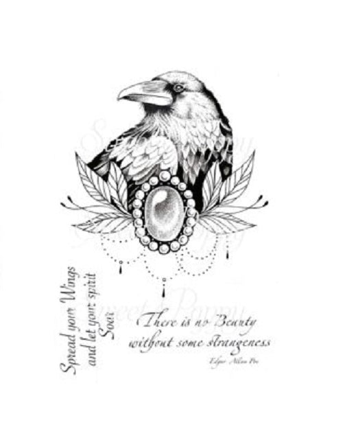 Sweet Poppy Stencil: A5 Stamp set Raven