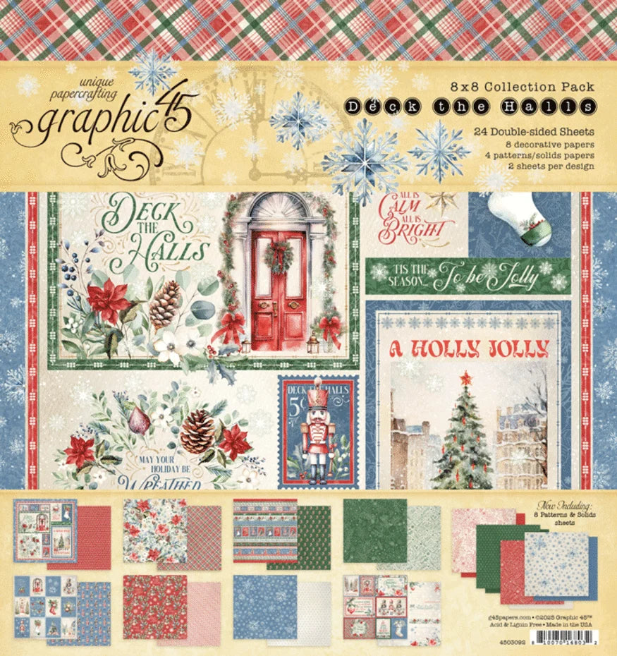 Graphic45 Deck the Halls 8x8 Collection Pack
