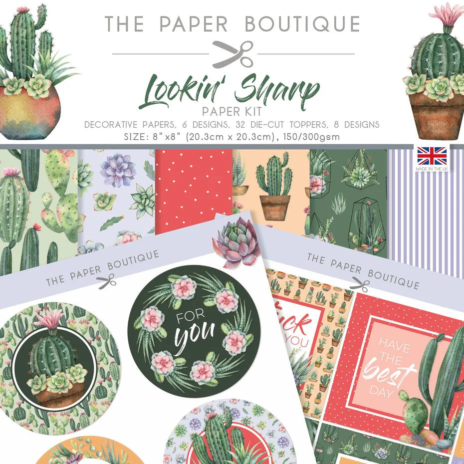 The Paper Boutique Lookin Sharp 8x8 Inch Paper Kit