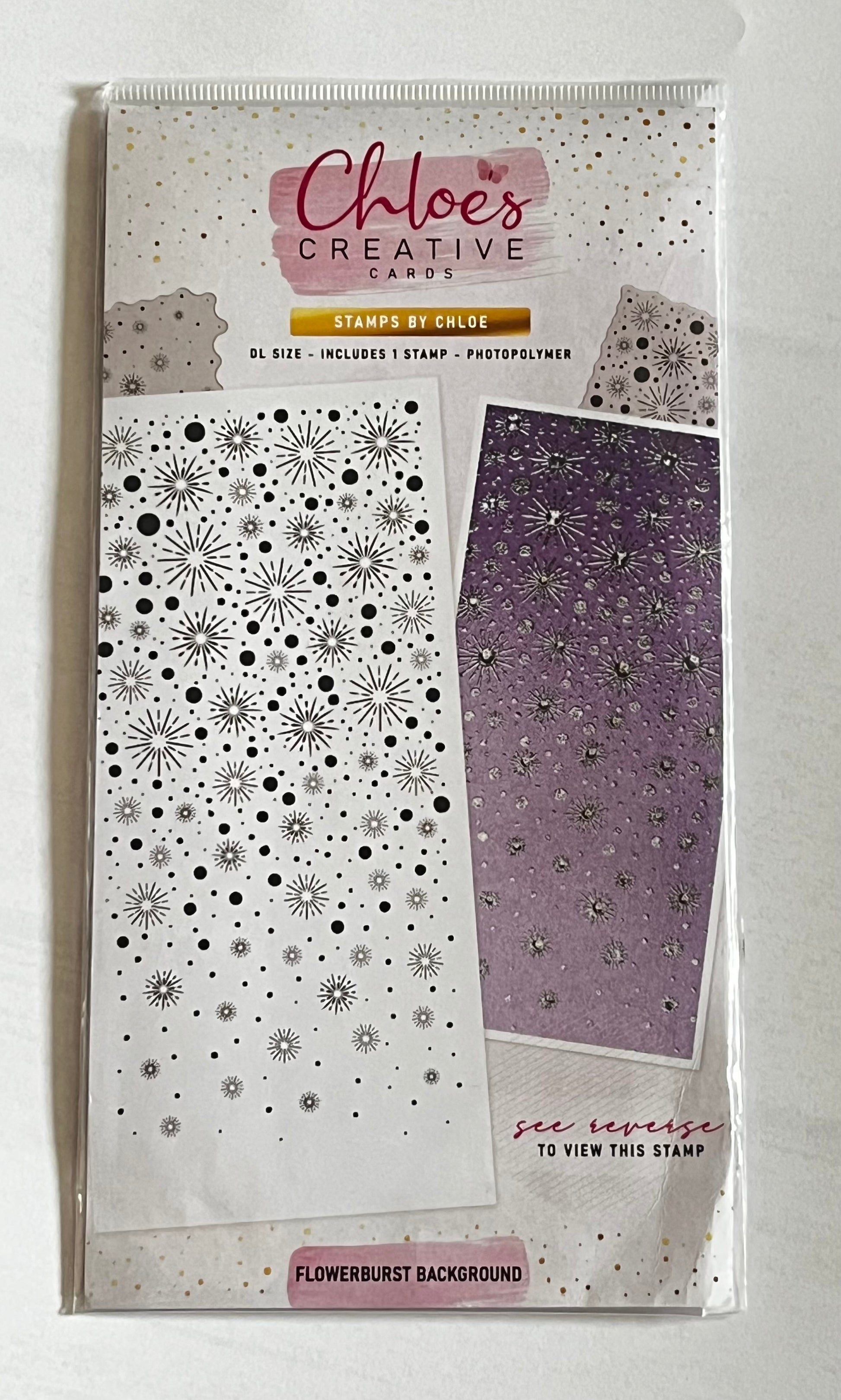 Chloe Creative Cards Flowerburst Background Stamp - Inspire Creationz