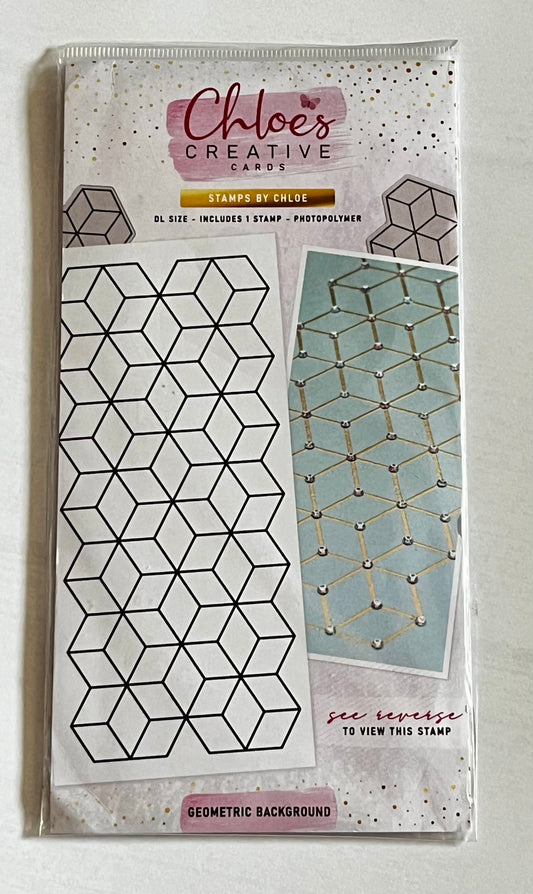 Chloes Creative Cards Geometric Background DL Stamp - Inspire Creationz