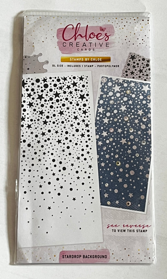 Chloes Creative Cards Stardrop Background DL Stamp - Inspire Creationz