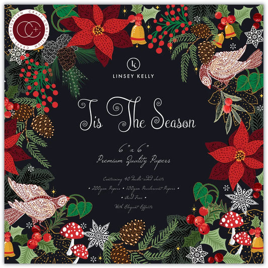Inspire Creationz - Craft Consortium Tis the Season 6x6 Inch Paper Pad (CCPPAD038B) 