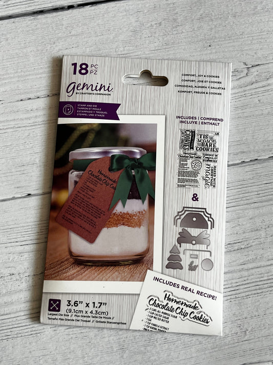 Crafters Companion Gemini Comfort, Joy & Cookies Stamp & Die Set - Inspire Creationz