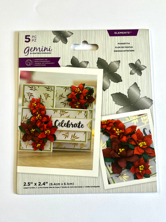 Crafters Companion Gemini Elements - Poinsettia Die Set - 5 Dies from Inspire Creationz