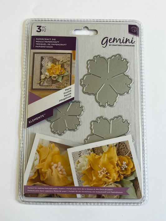  Crafters Companion Gemini Elements Papercraft Die Set - Peony from  Inspire Creationz