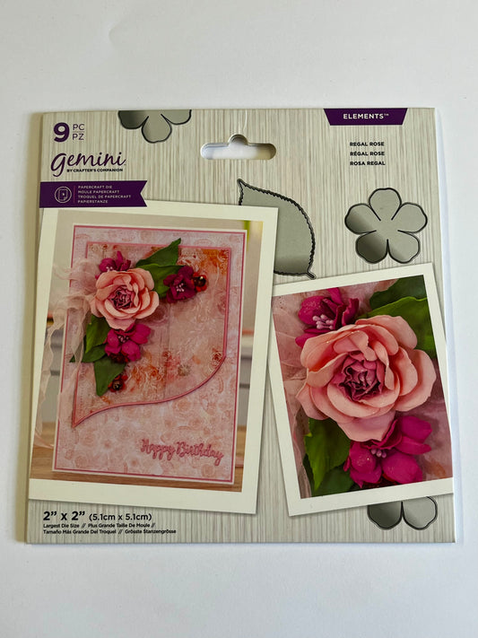 Crafters Companion Gemini Elements Regal Rose Die Set - x9 Dies - from Inspire Creationz