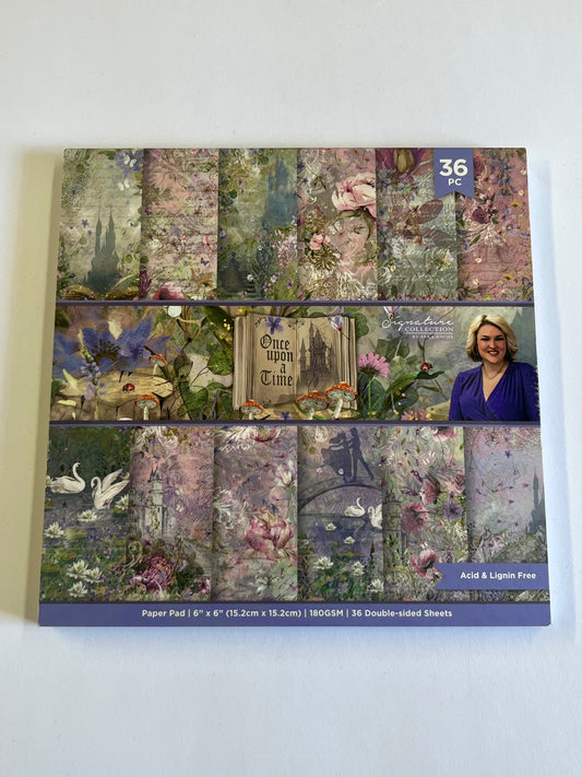 Crafters Companion Once Upon a Time 6x6 Paper Pad x36 Sheets from Inspire Creationz Craft Store