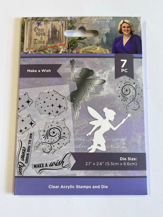 Crafters Companion Once Upon a Time Make a Wish Stamps & Dies x7 from Inspire Creationz