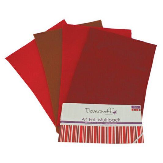 Dovecraft A4 Felt - Red