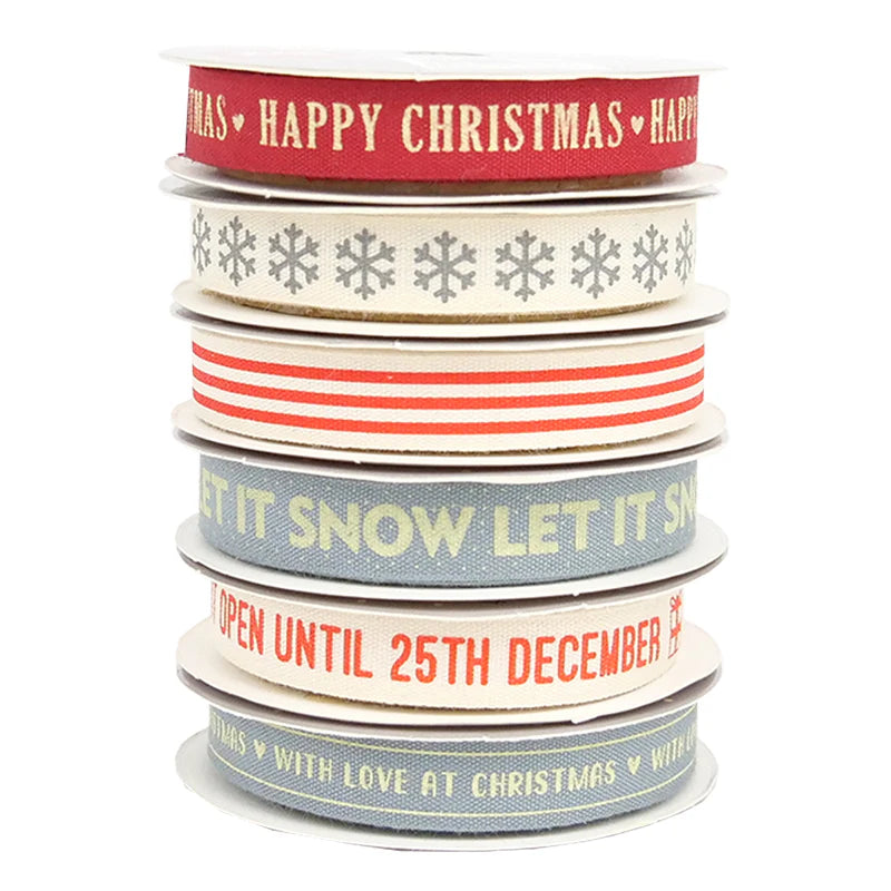 Dovecraft Christmas Ribbon Modern x 6 Rolls