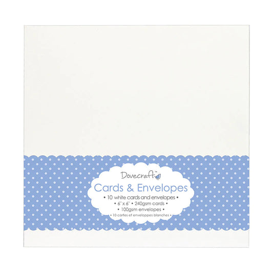 Dovecraft 6"x6" Square Cards & Envelopes x10