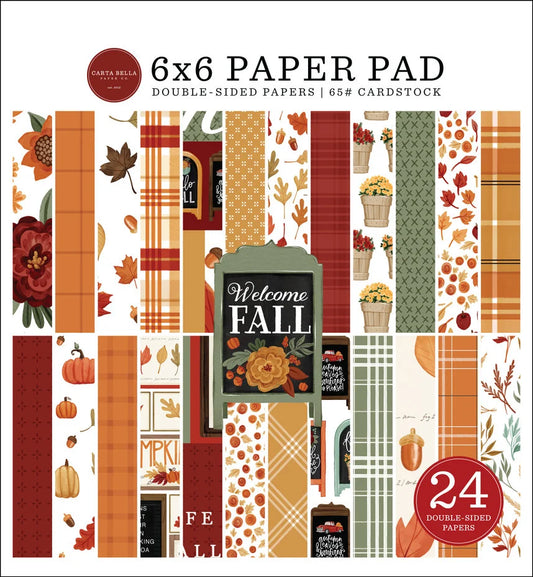 Echo Park Carta Bella Welcome Fall 6x6 Paper Pad (CBWF154023) Inspire Creationz
