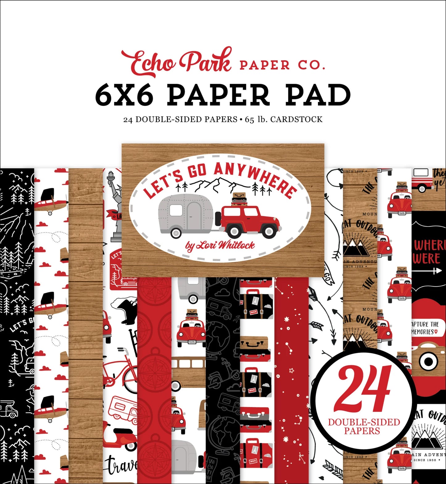 Echo Park Let's Go Anywhere 6x6 Paper Pad Inspire Creationz