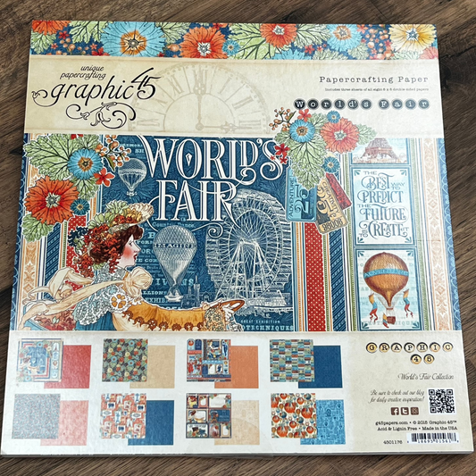 Graphic45 Wold's Fair 8x8 Paper Pad - Inspire Creationz