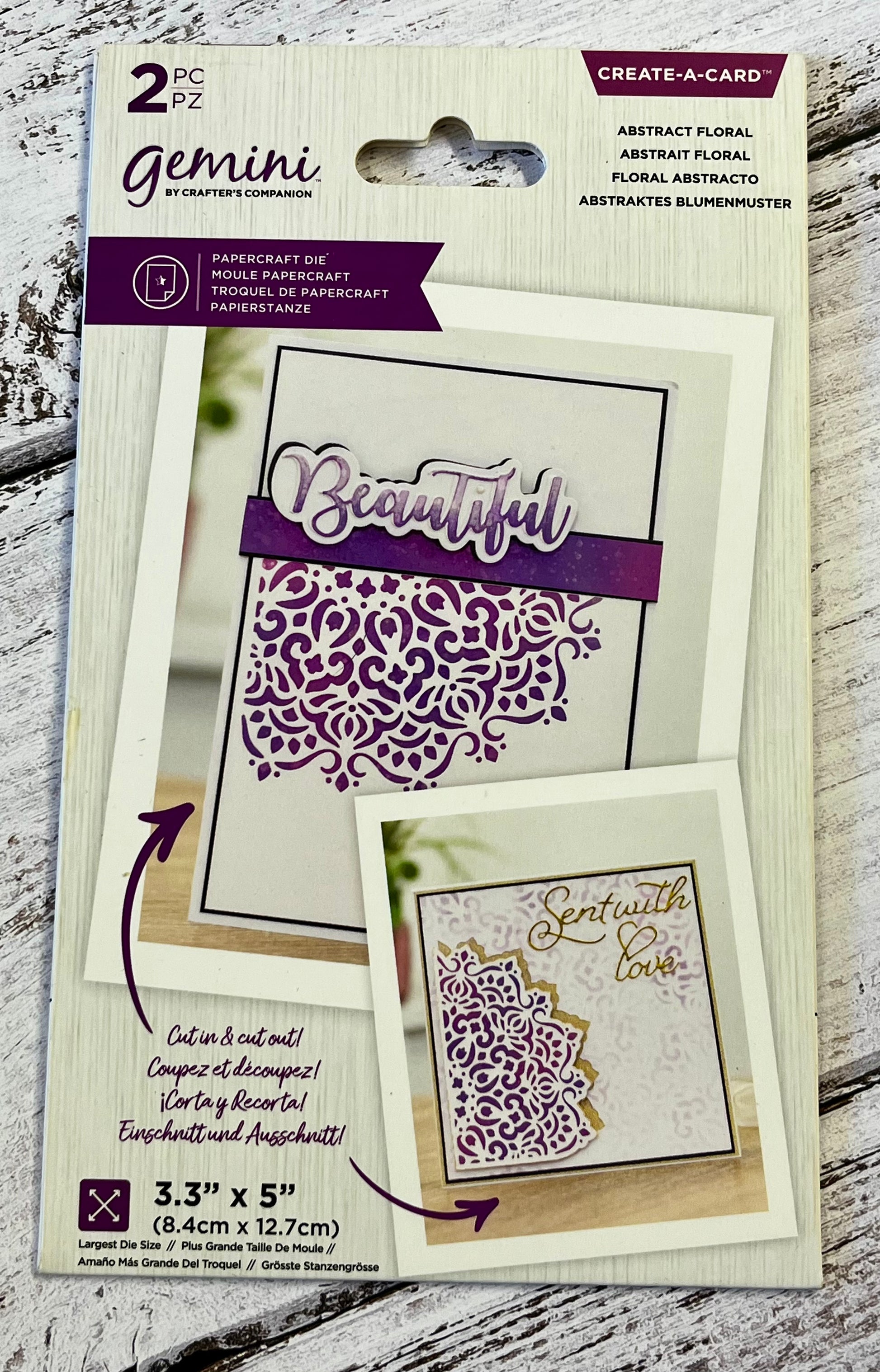 Pre-loved Gemini Create A Card Abstract Floral Die - Inspire Creationz - Crafty Bargains