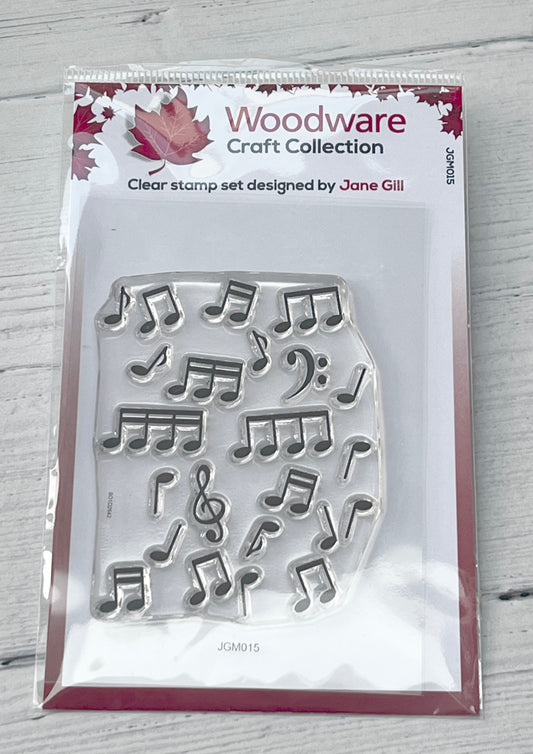 Woodware Craft Collection Mini Music Background Stamp
