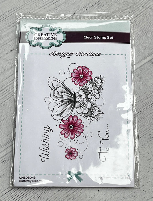 Creative Expressions Butterfly Blooms Clear Stamp Set