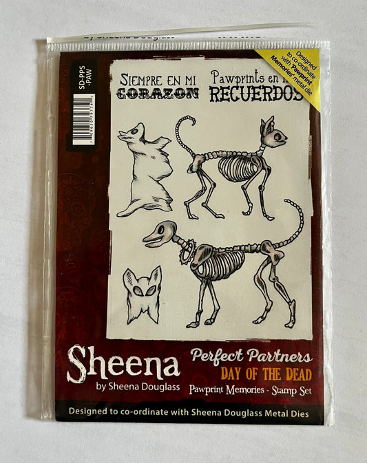 Sheena Douglas Day of the Dead Pawprint Memories Stamp Set - 6 Stamps